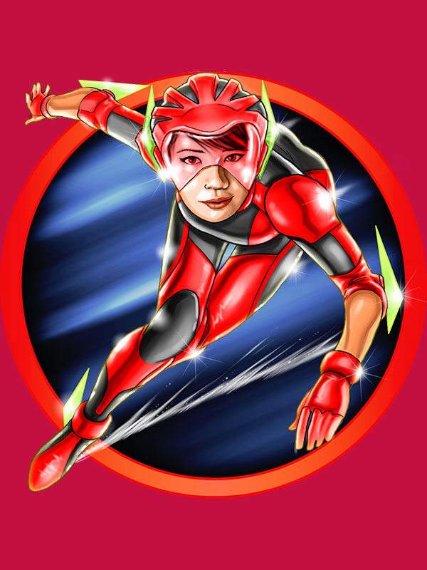 An image representing the Ellie custom superhero avatar