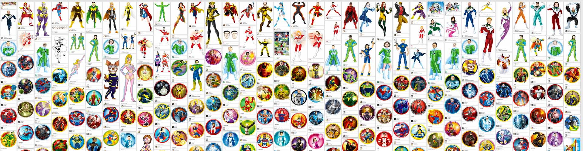 The superheroes collage background